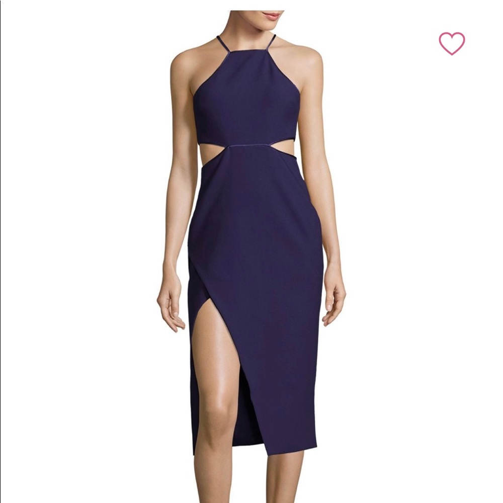 Cinq a sept solid halter cut out dress size 4